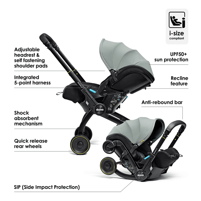 Doona X Reclining Infant Car Seat Stroller - Dusty Sage