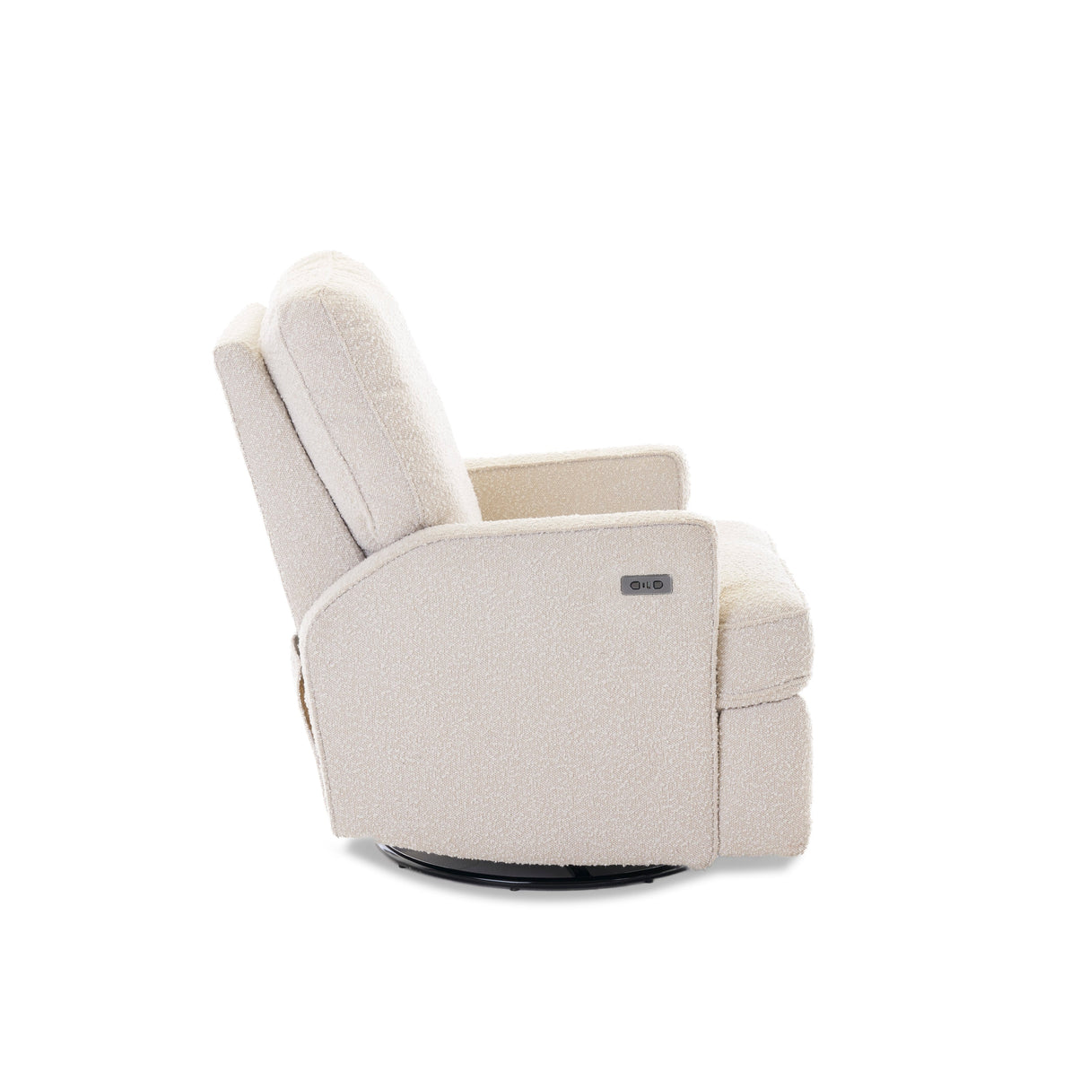 Obaby Madison Electric Swivel Glider Recliner Chair - Bouclé