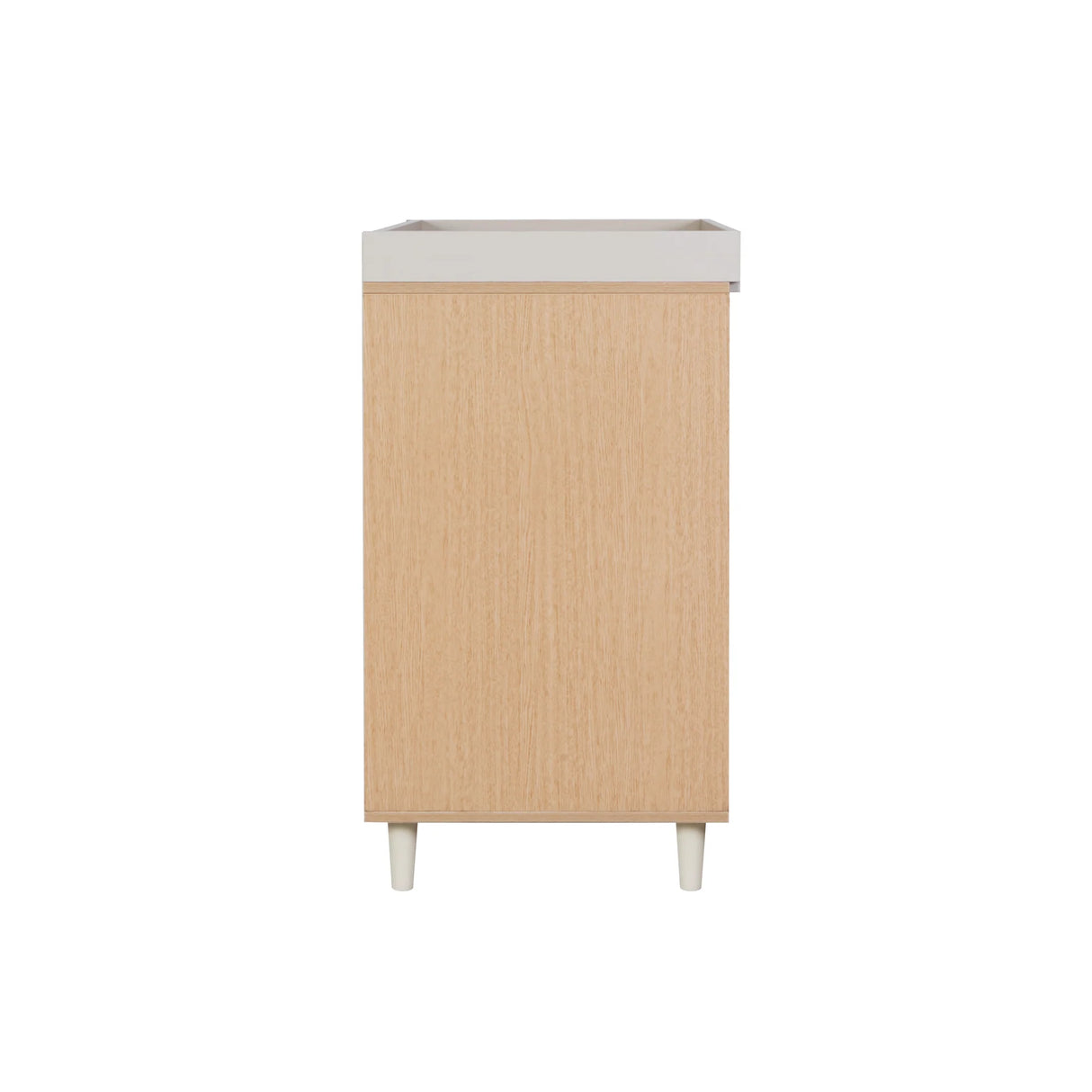 Tutti Bambini Fika 3 Piece Nursery Furniture Set with Cot Bed, Dresser & Wardrobe - White Sand & Light Oak