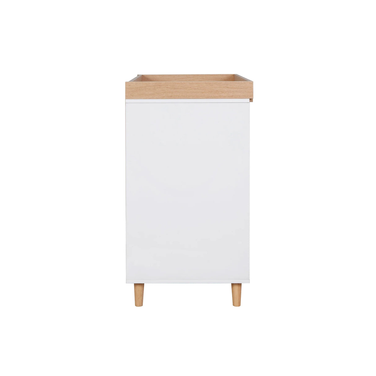 Tutti Bambini Fika Mini 2 Piece Nursery Furniture Set with Cot Bed & Dresser - White & Light Oak