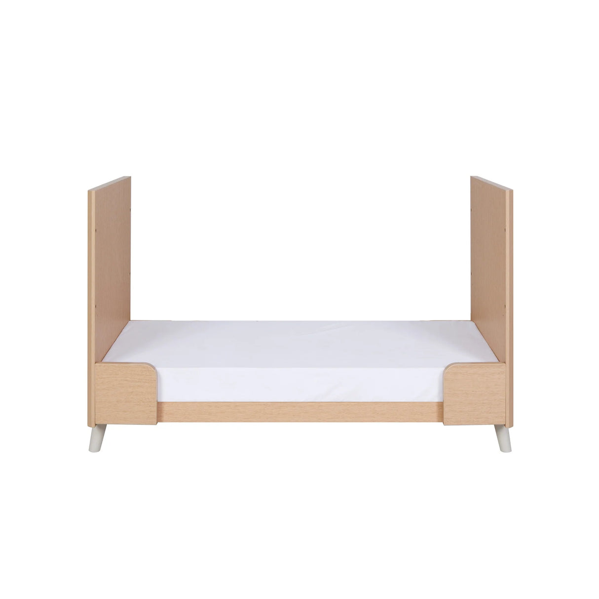 Tutti Bambini Fika Mini 2 Piece Nursery Furniture Set with Cot Bed & Dresser - White Sand & Light Oak
