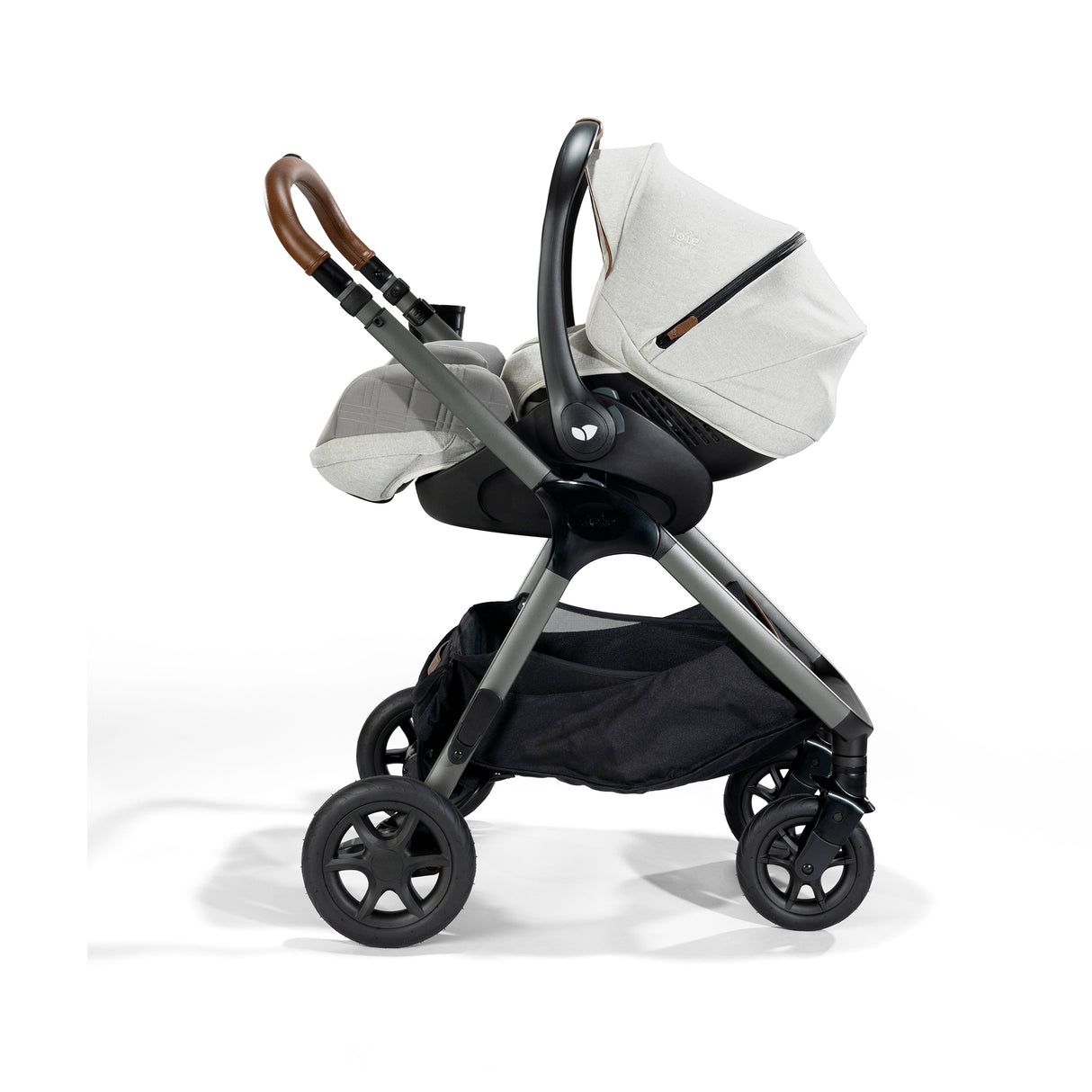 Joie Finiti Flex Travel Ready System with i-Level Car Seat and ISOFIX Base - Oyster
