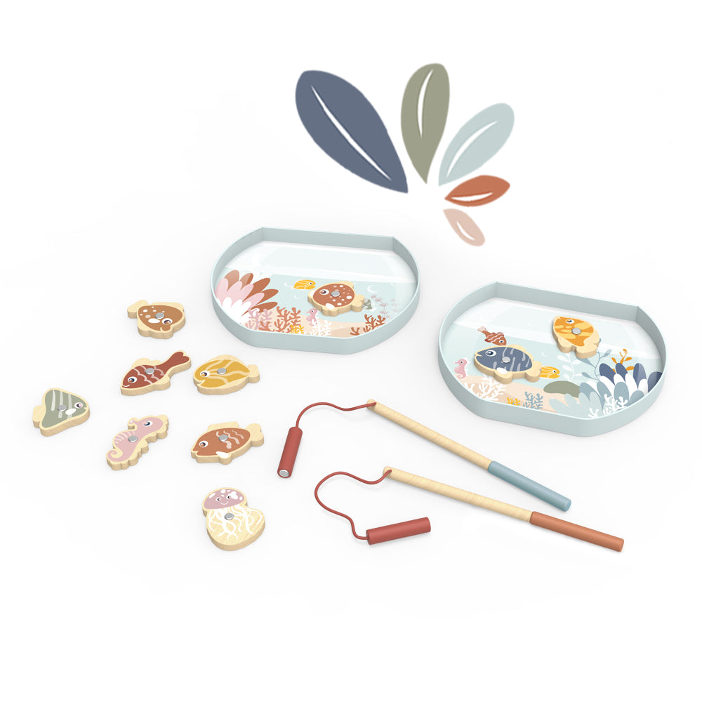 Speedy Monkey Wooden Magnetic Fishing Game