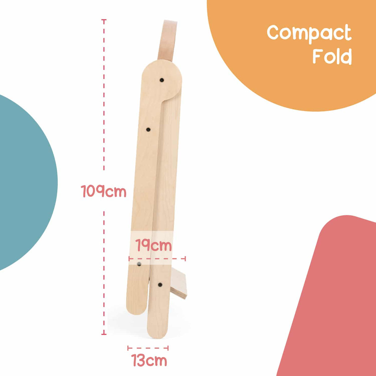 MamaToyz Folding Learning Tower Natural Beech Wood Montessori Child Safety Platform