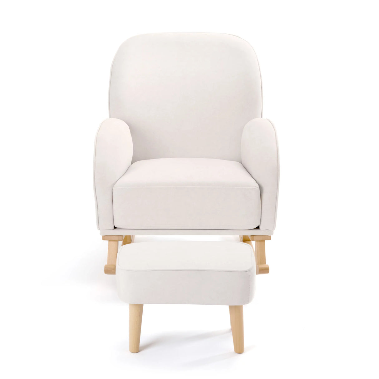 Babymore Freya Nursing Rocking Chair & Foot Stool – Cream
