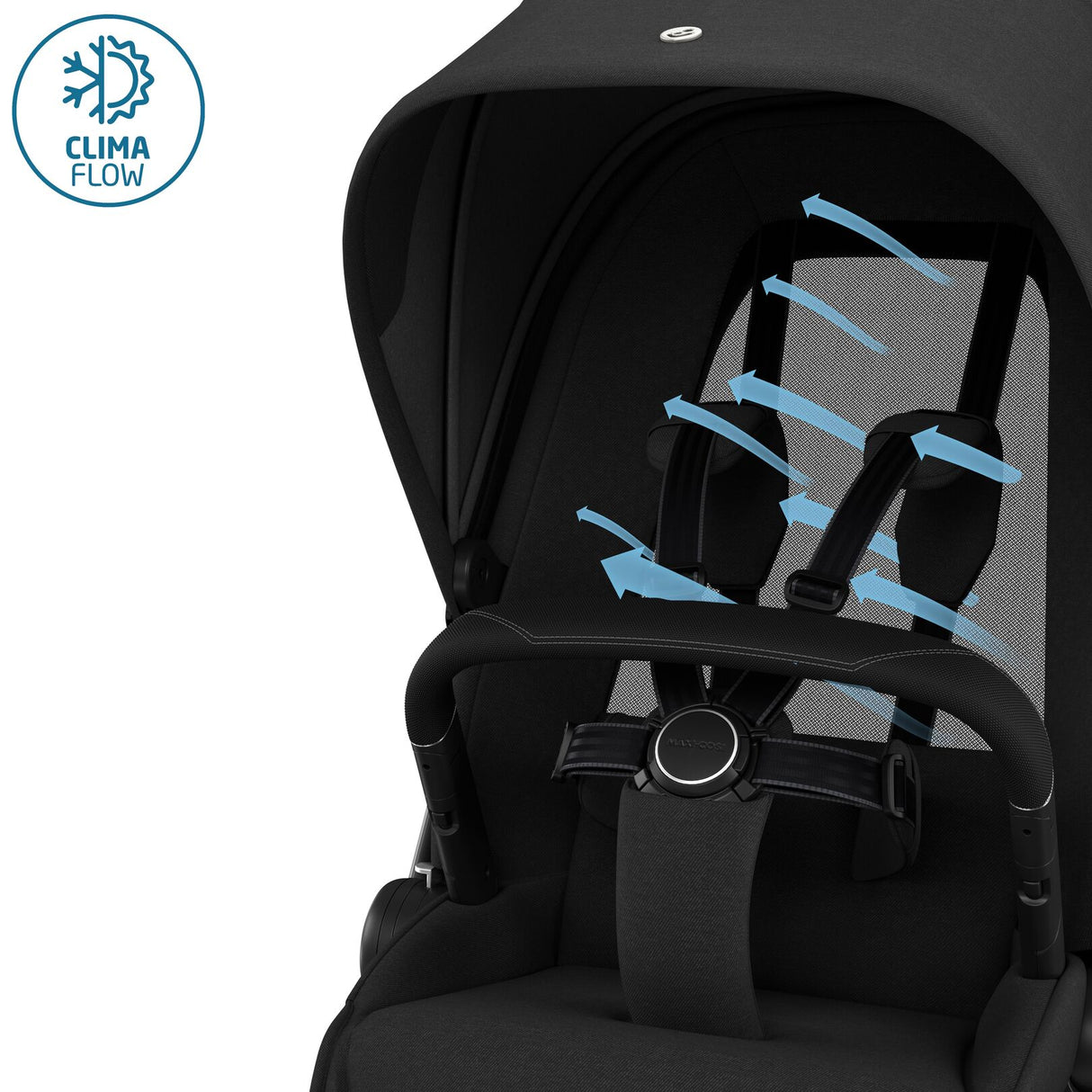 Maxi Cosi Fame 7 Piece Essential Pushchair Bundle - Twillic Black