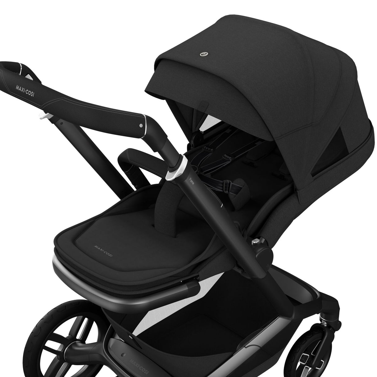 Maxi Cosi Fame 7 Piece Essential Pushchair Bundle - Twillic Black