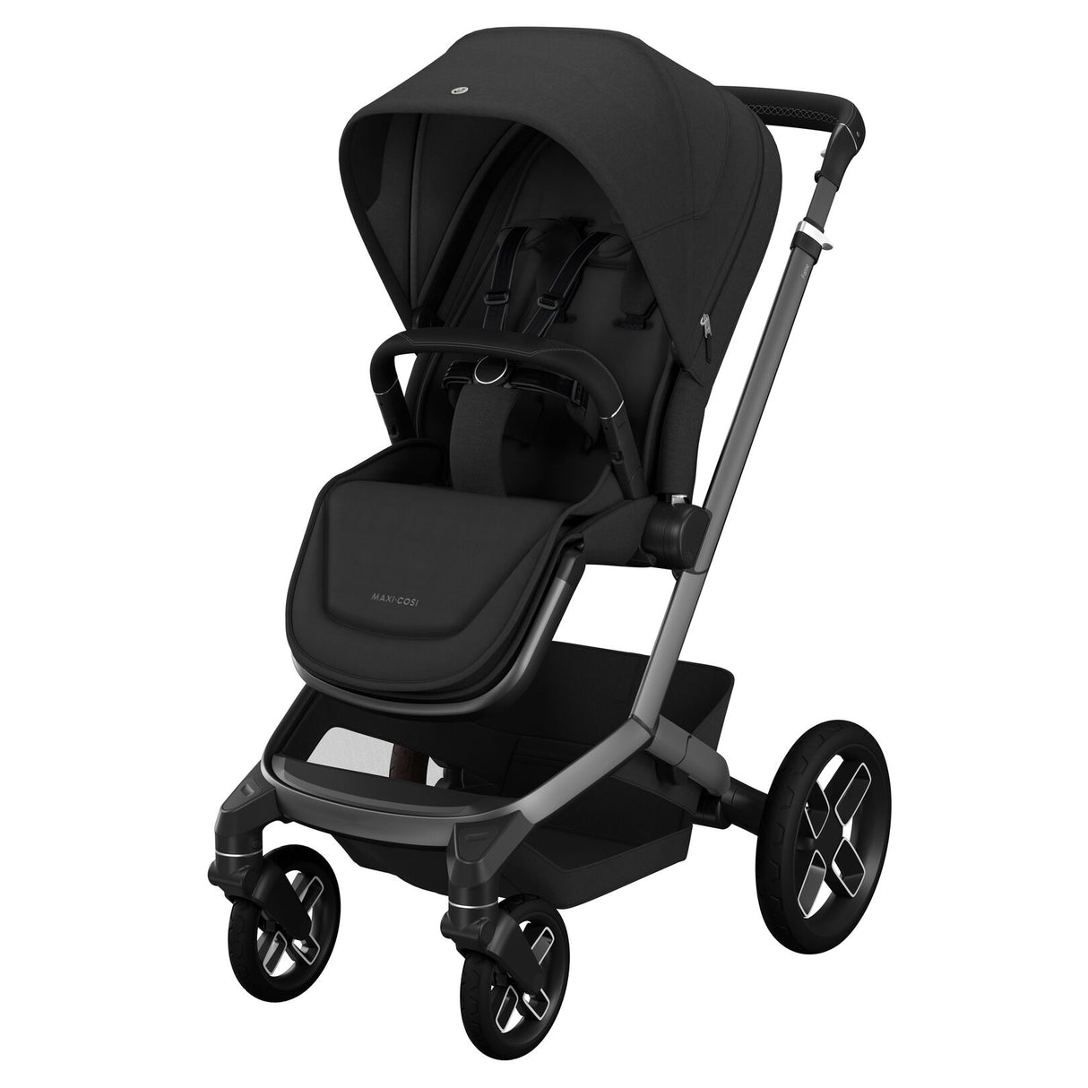 Maxi Cosi Fame 7 Piece Essential Pushchair Bundle - Twillic Black