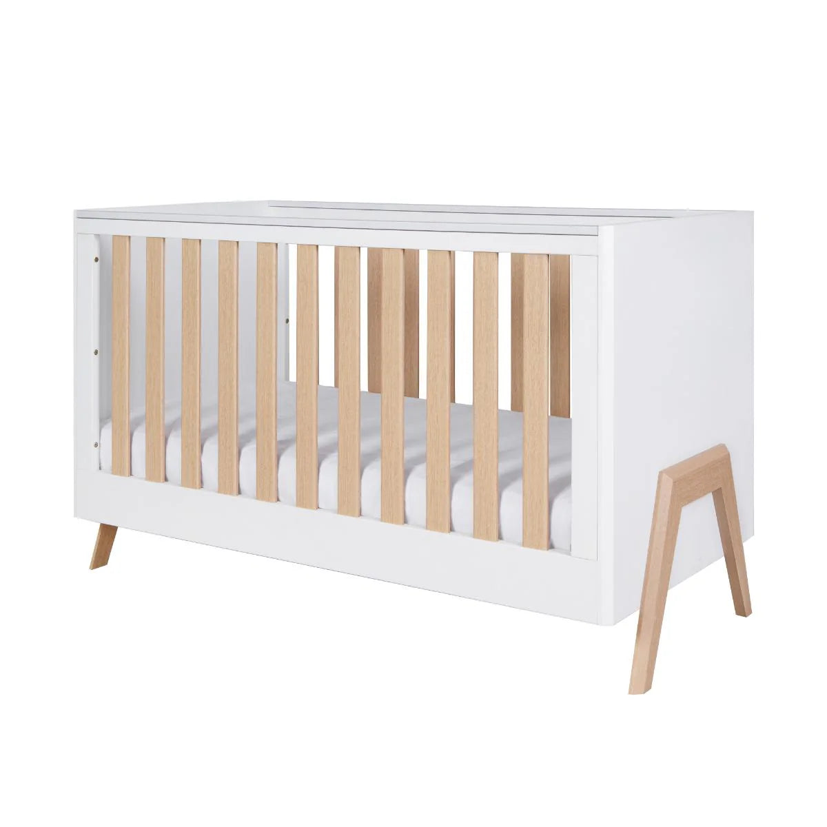 Tutti Bambini Fuori Cot Bed - White / Light Oak