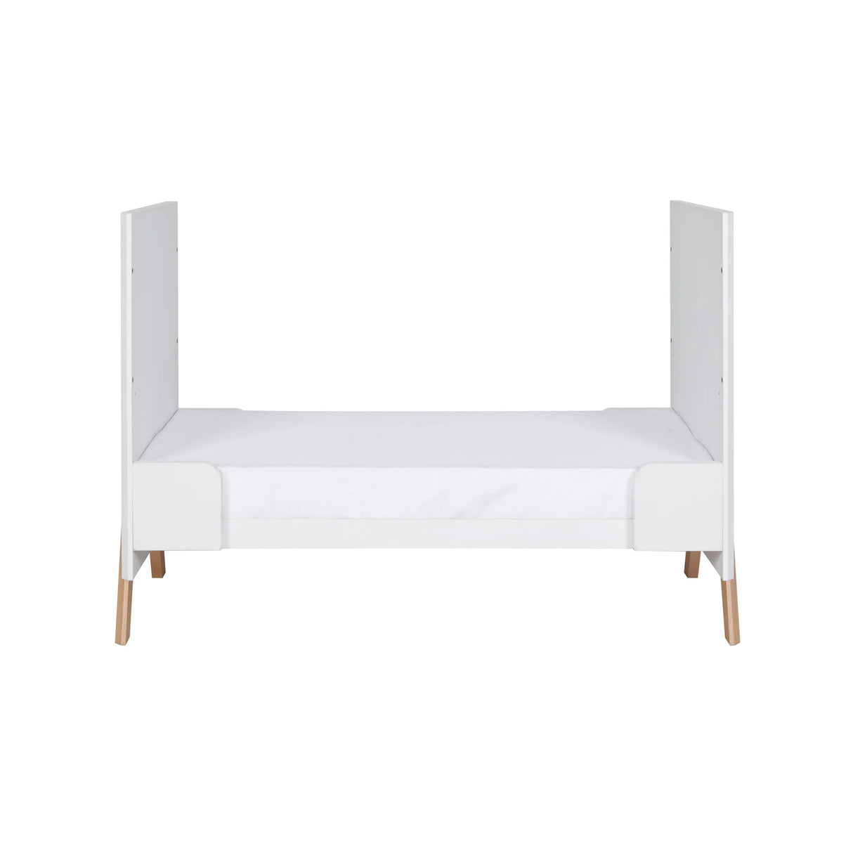 Tutti Bambini Fuori Mini 3 Piece Nursery Furniture Set with Cot Bed, Dresser & Wardrobe - White / Light Oak