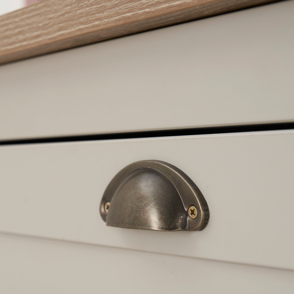 Tutti Bambini Verona 2 Piece Nursery Furniture Set with Cot Bed and Dresser - White / Oak