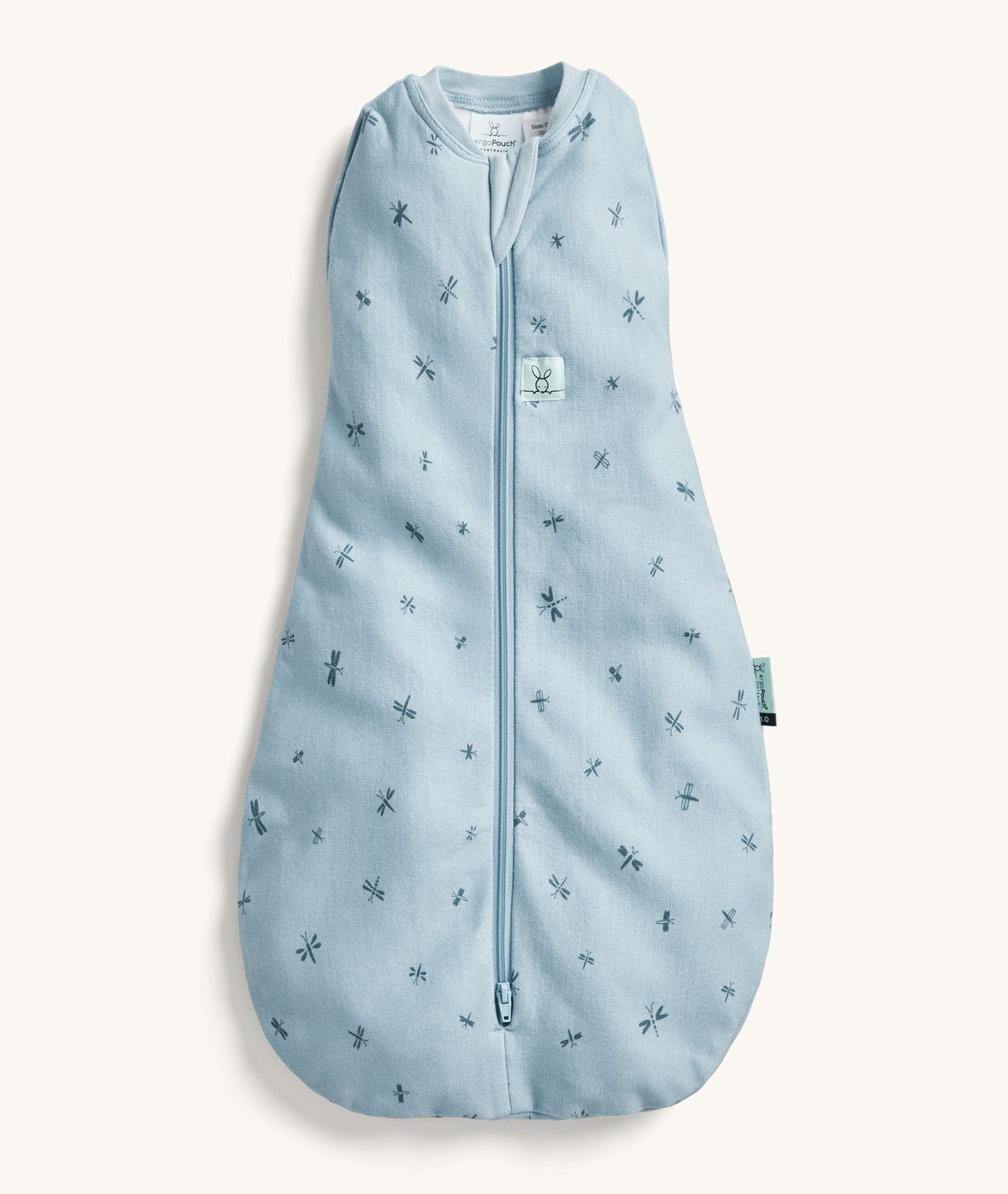 ergoPouch Organic All Year Newborn Swaddle Sleeping Bag | 1.0 Tog - Dragonflies