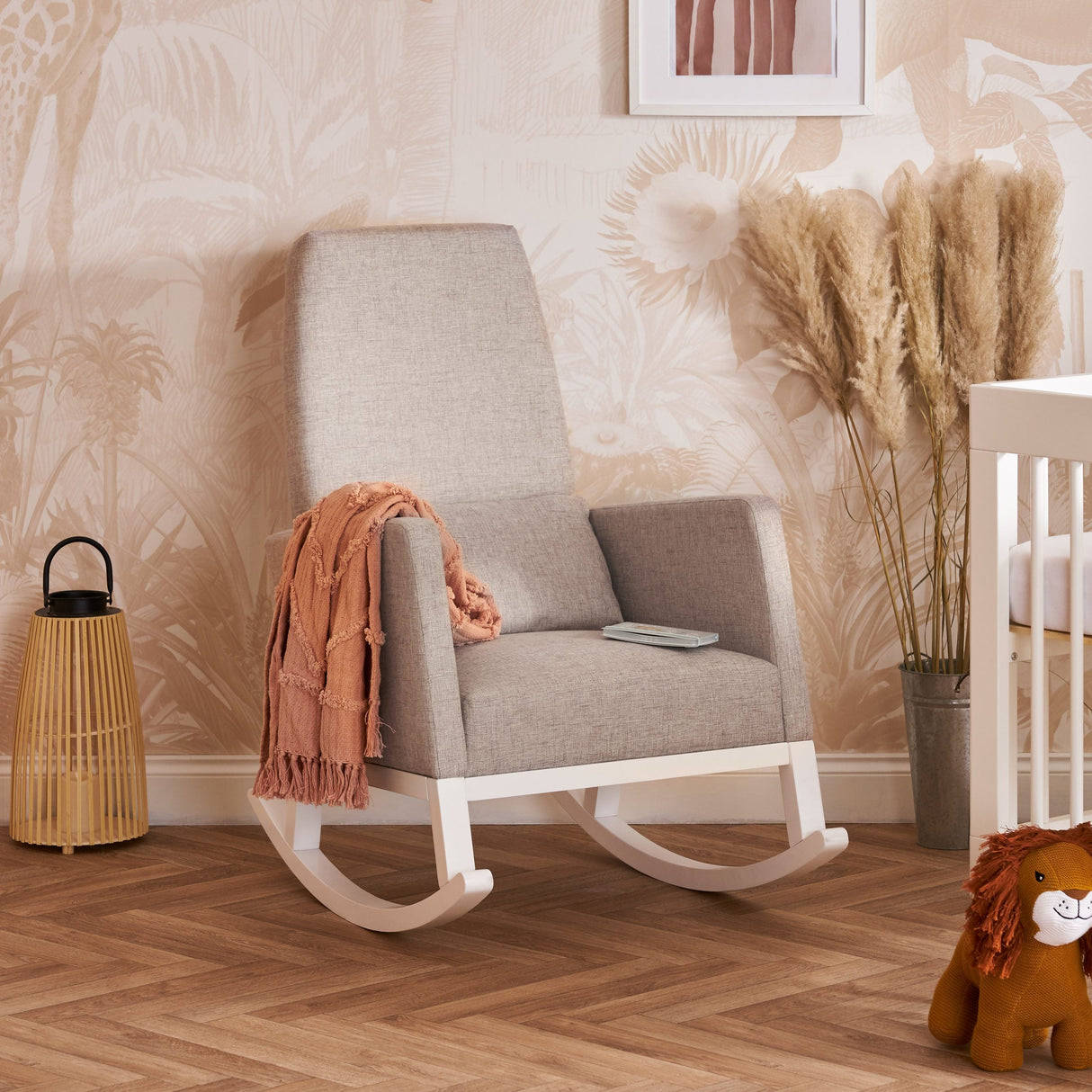 Obaby High Back Rocking Chair - Stone
