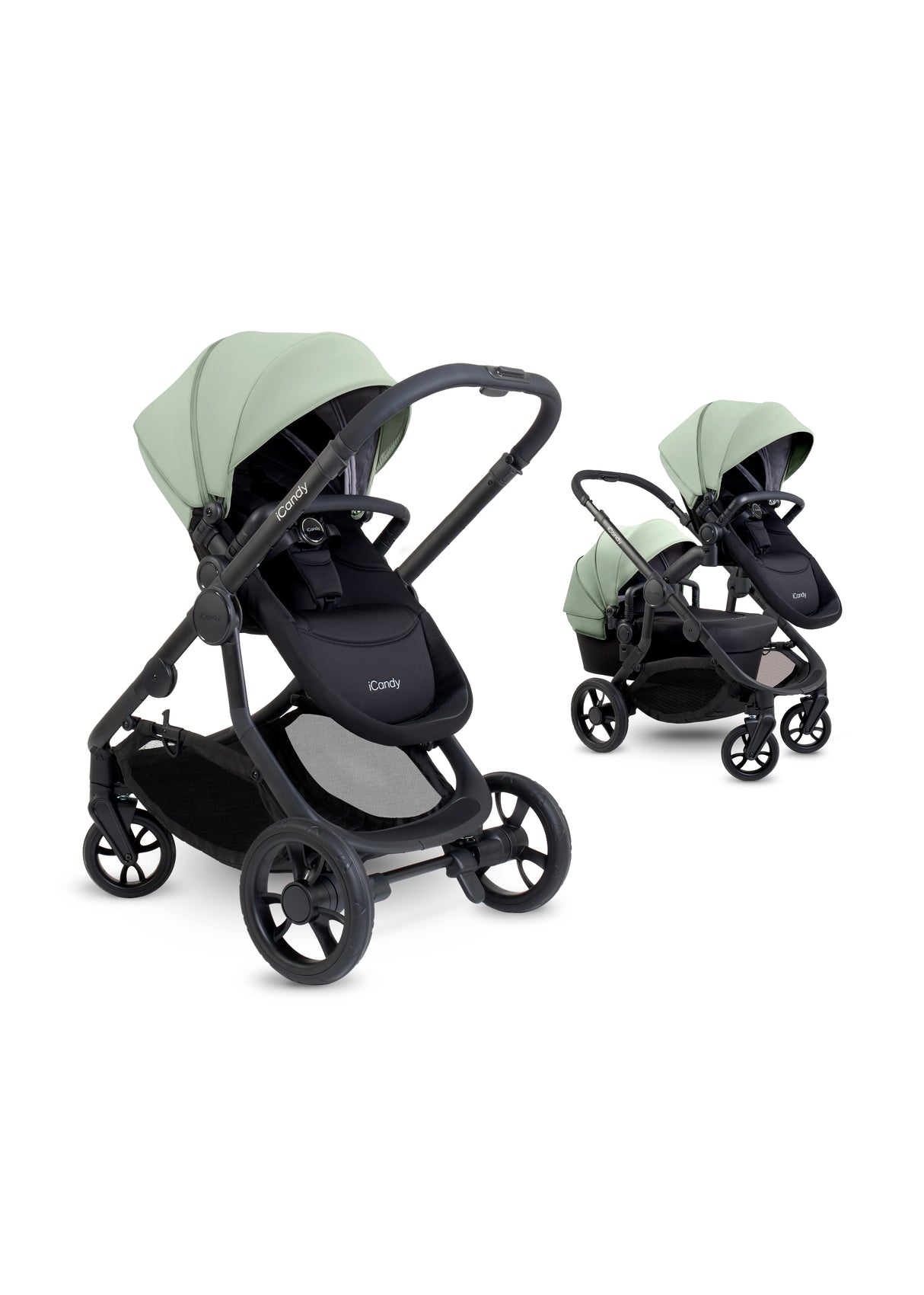 iCandy Orange 4 Complete Double Pushchair Bundle with Accessories - Pistachio