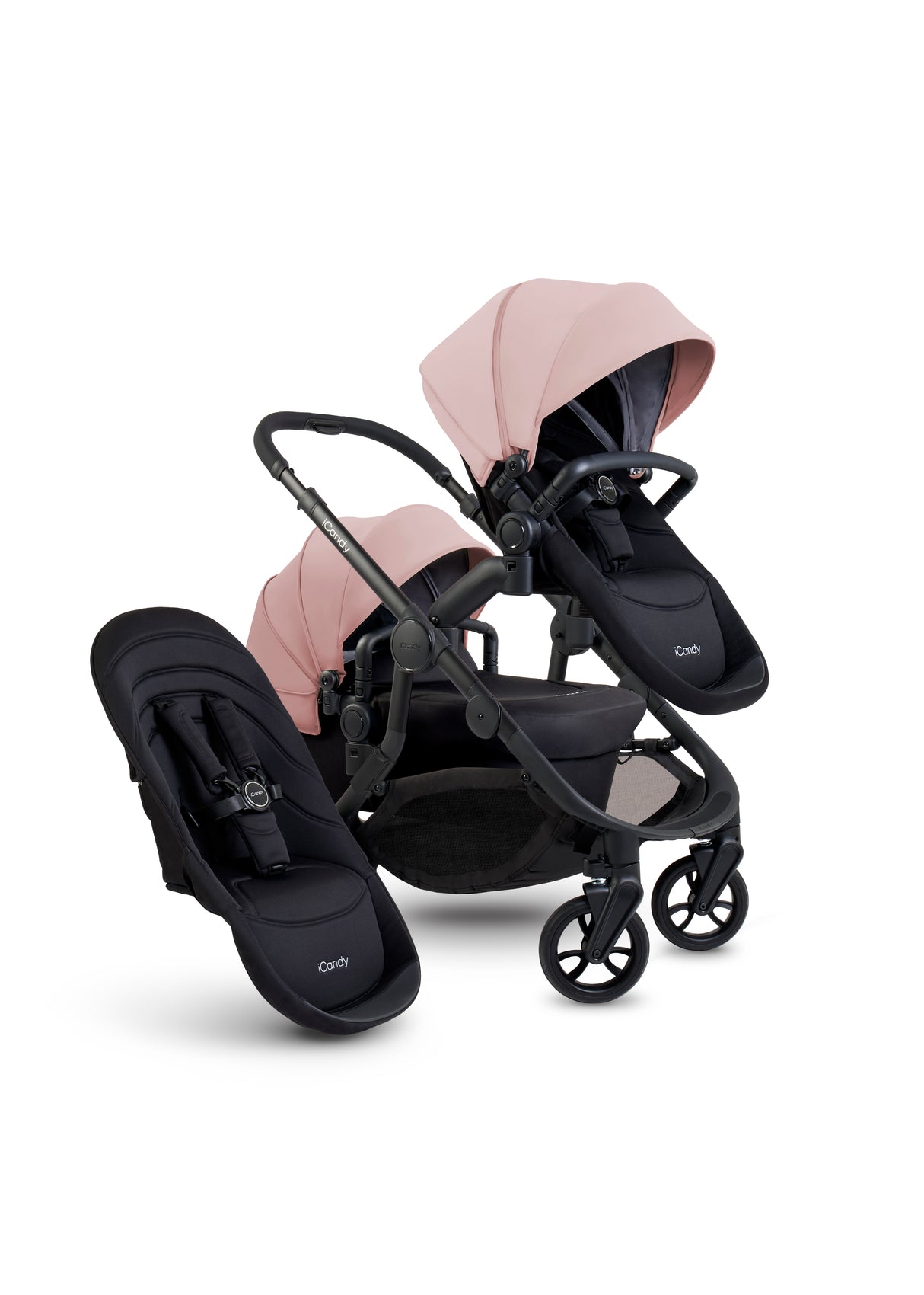 iCandy Orange 4 Complete Double Pushchair Bundle with Accessories - Rose