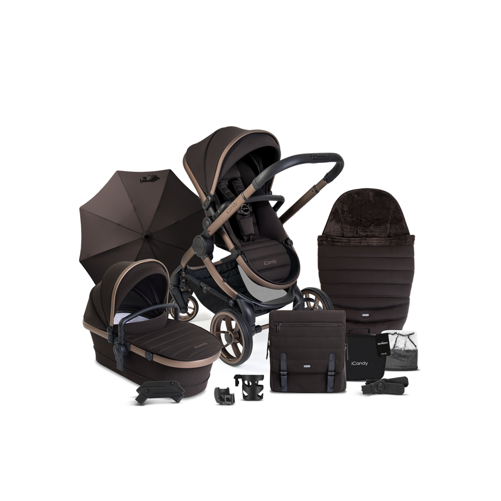 iCandy Peach 7 Complete Travel System with Maxi Cosi Pebble Pro 2 and ISOFIX Base - Pecan