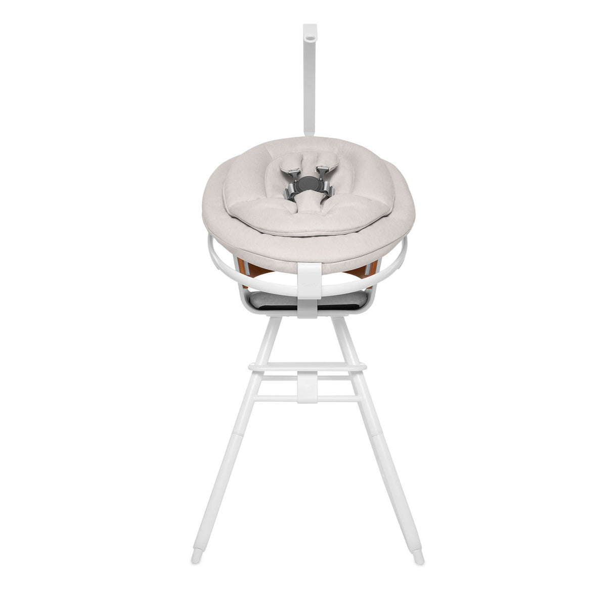 iCandy MiChair Complete All in One Highchair Bundle with Newborn Rocker - White & Pearl