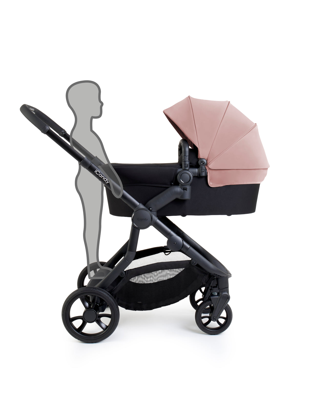 iCandy Orange 4 Single to Double Pushchair Bundle with Accessories - Rose