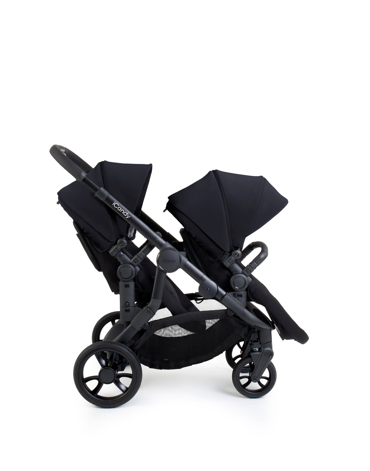 iCandy Orange 4 Complete Double Pushchair Bundle with Accessories - Black
