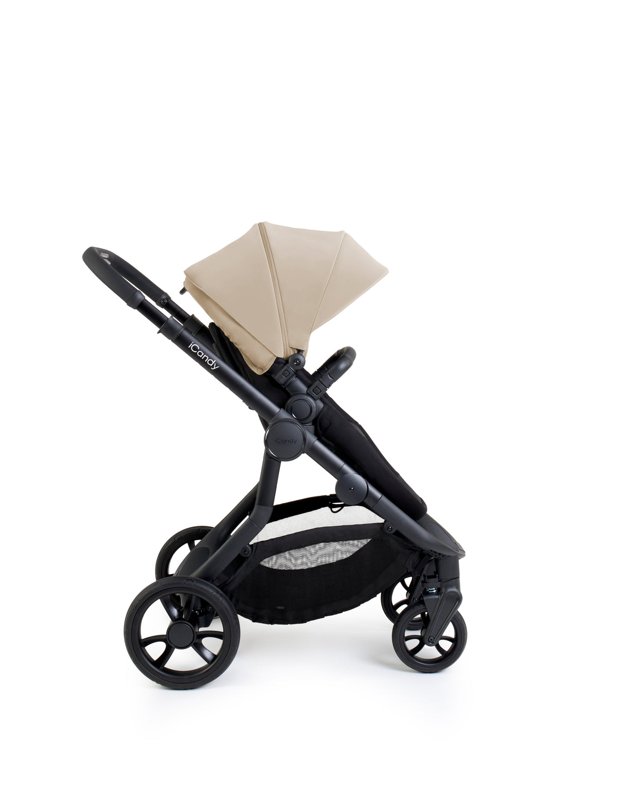 iCandy Orange 4 Single to Double Pushchair Bundle with Accessories - Latte