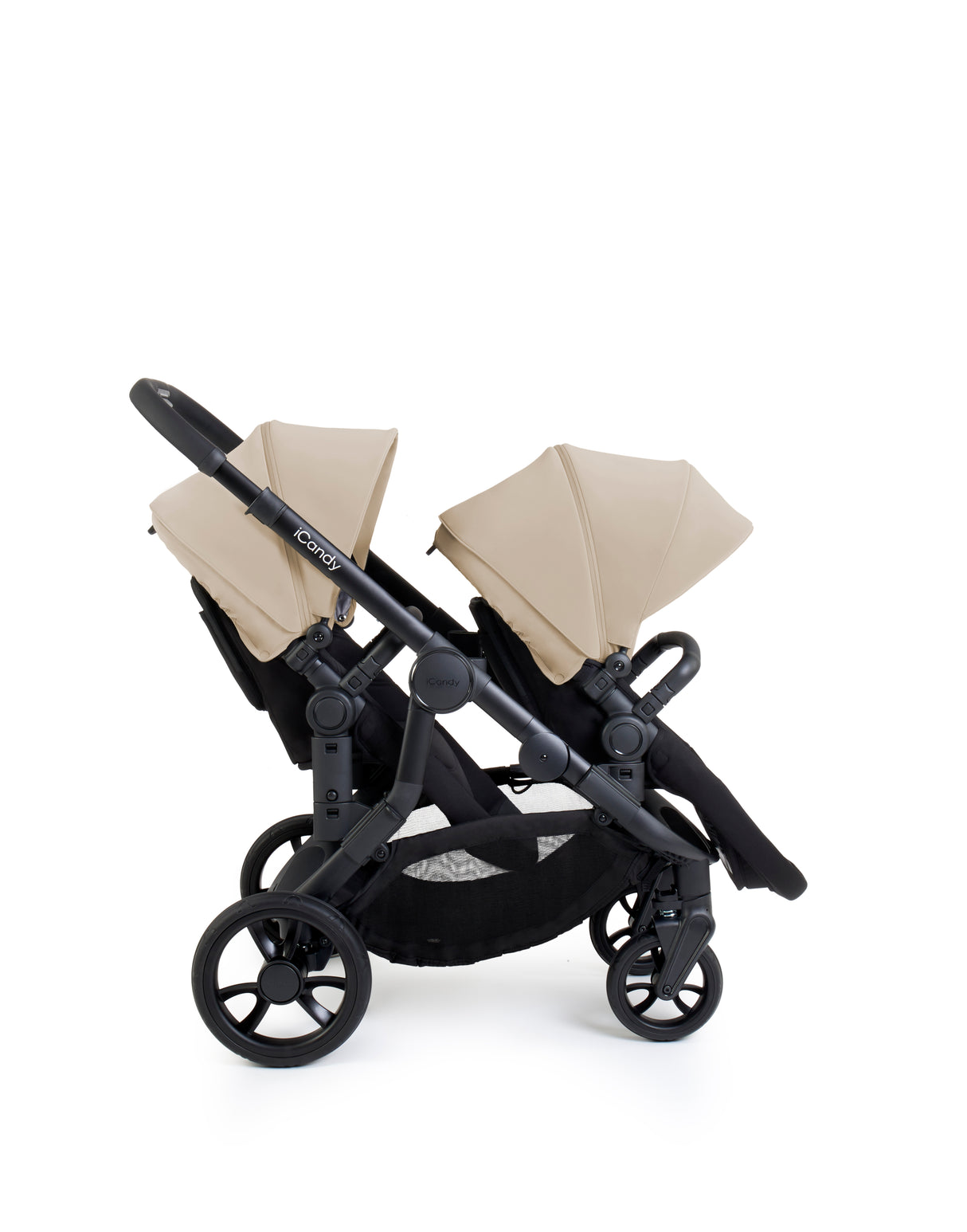 iCandy Orange 4 Complete Double Pushchair Bundle with Accessories - Latte