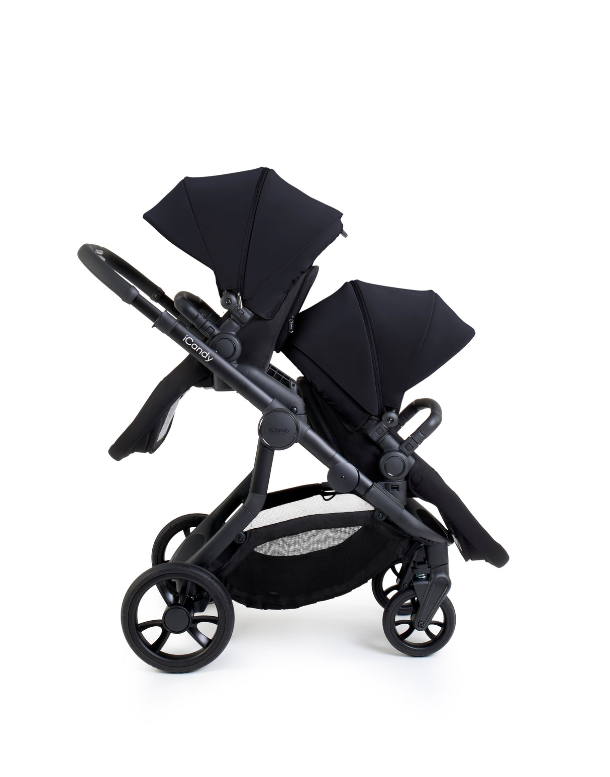 iCandy Orange 4 Complete Double Pushchair Bundle with Accessories - Black