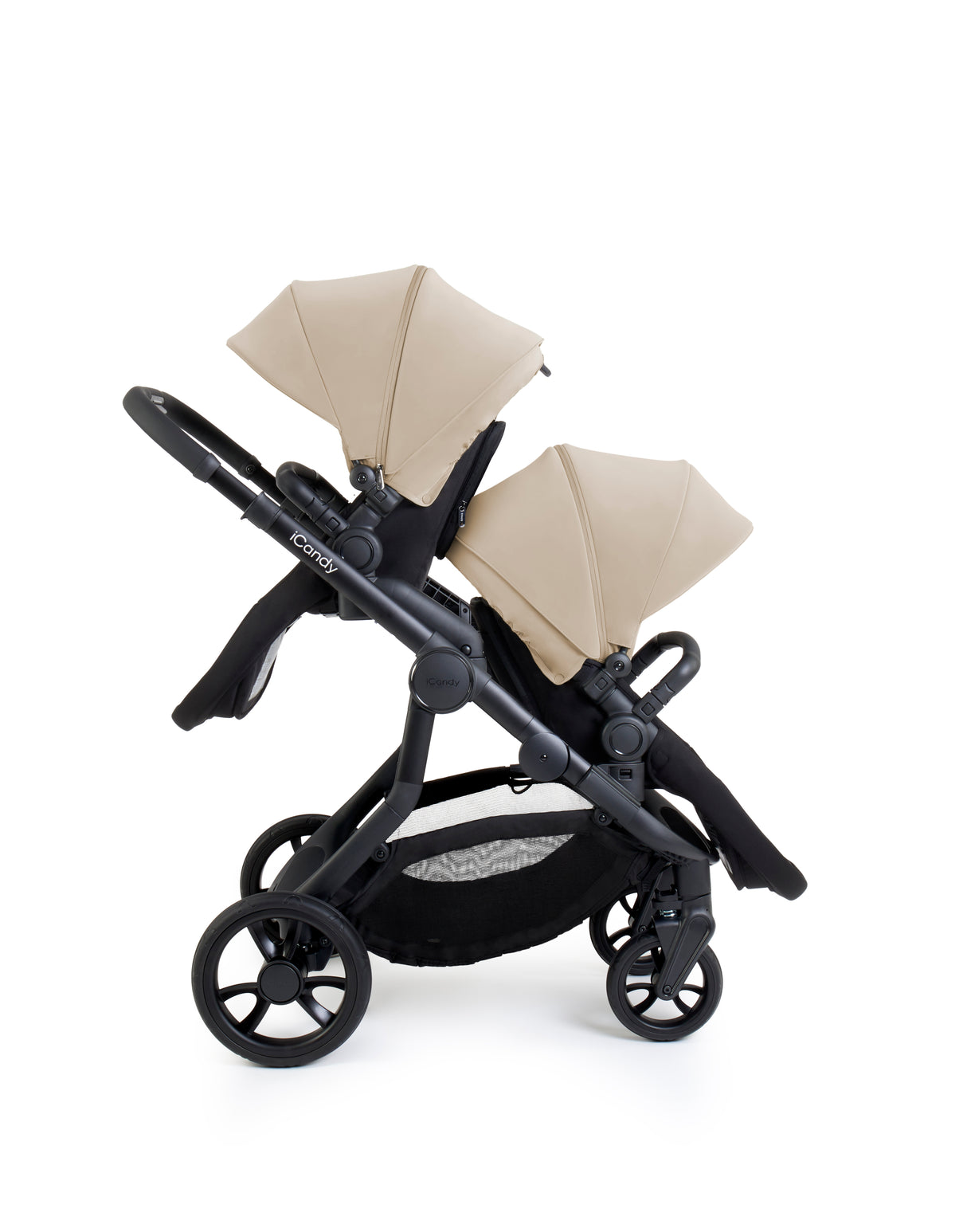 iCandy Orange 4 Complete Double Pushchair Bundle with Accessories - Latte