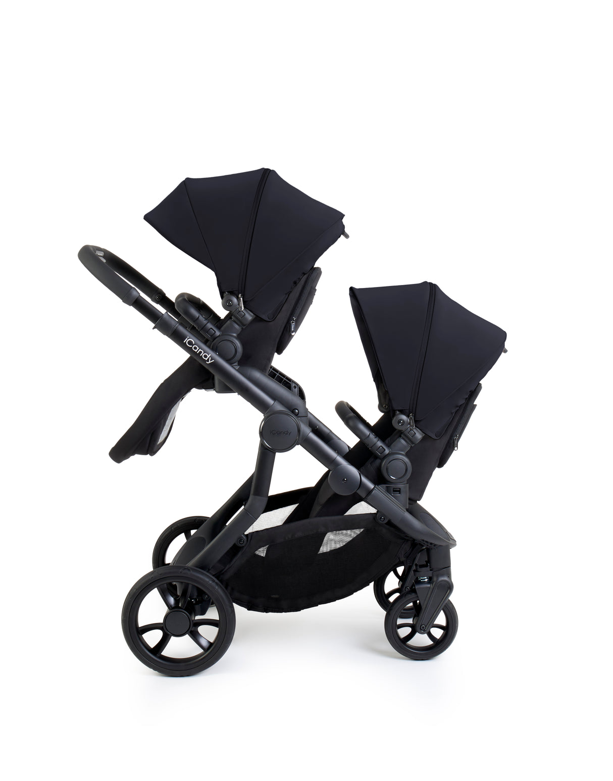 iCandy Orange 4 Complete Double Pushchair Bundle with Accessories - Black