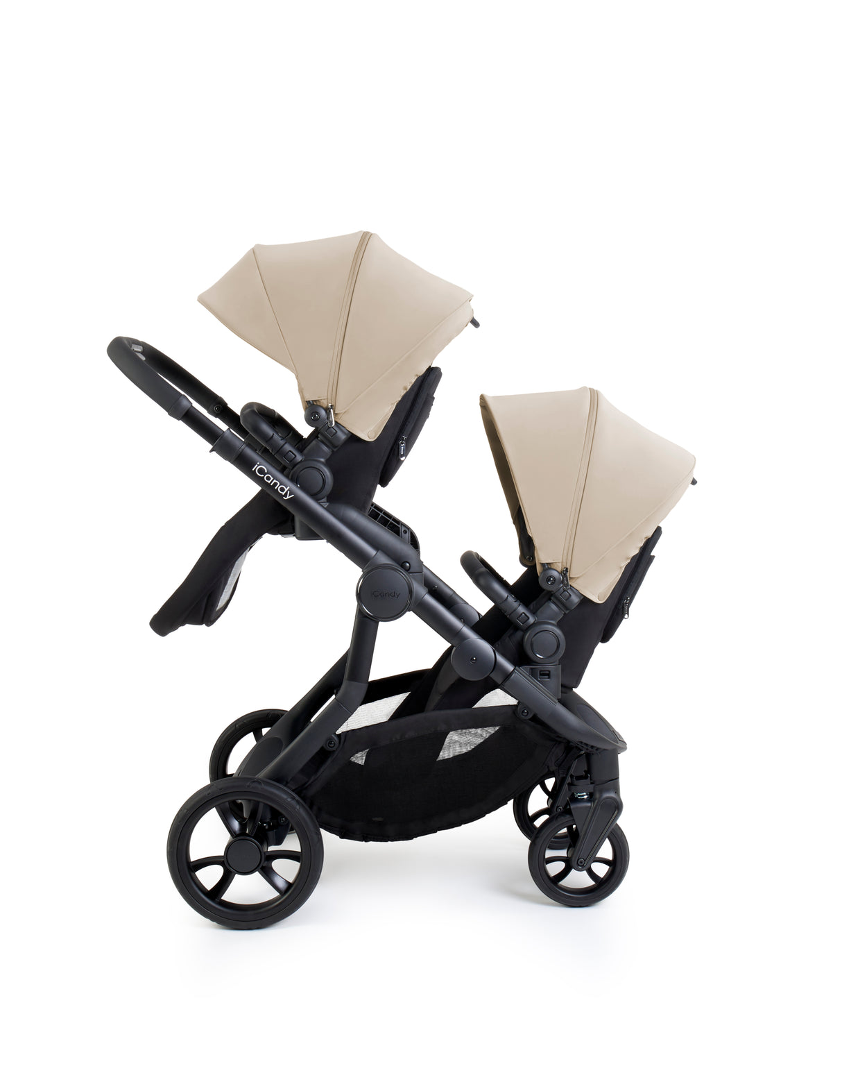 iCandy Orange 4 Complete Double Pushchair Bundle with Accessories - Latte