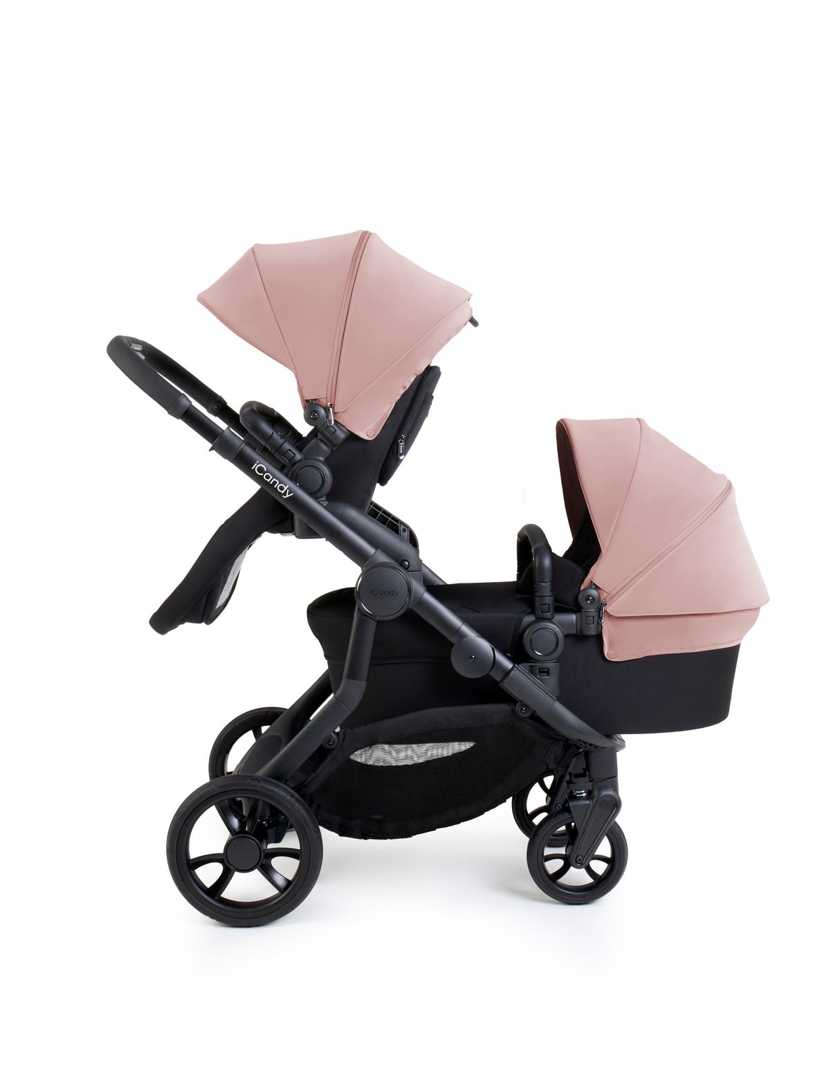 iCandy Orange 4 Single to Double Pushchair Bundle with Accessories - Rose