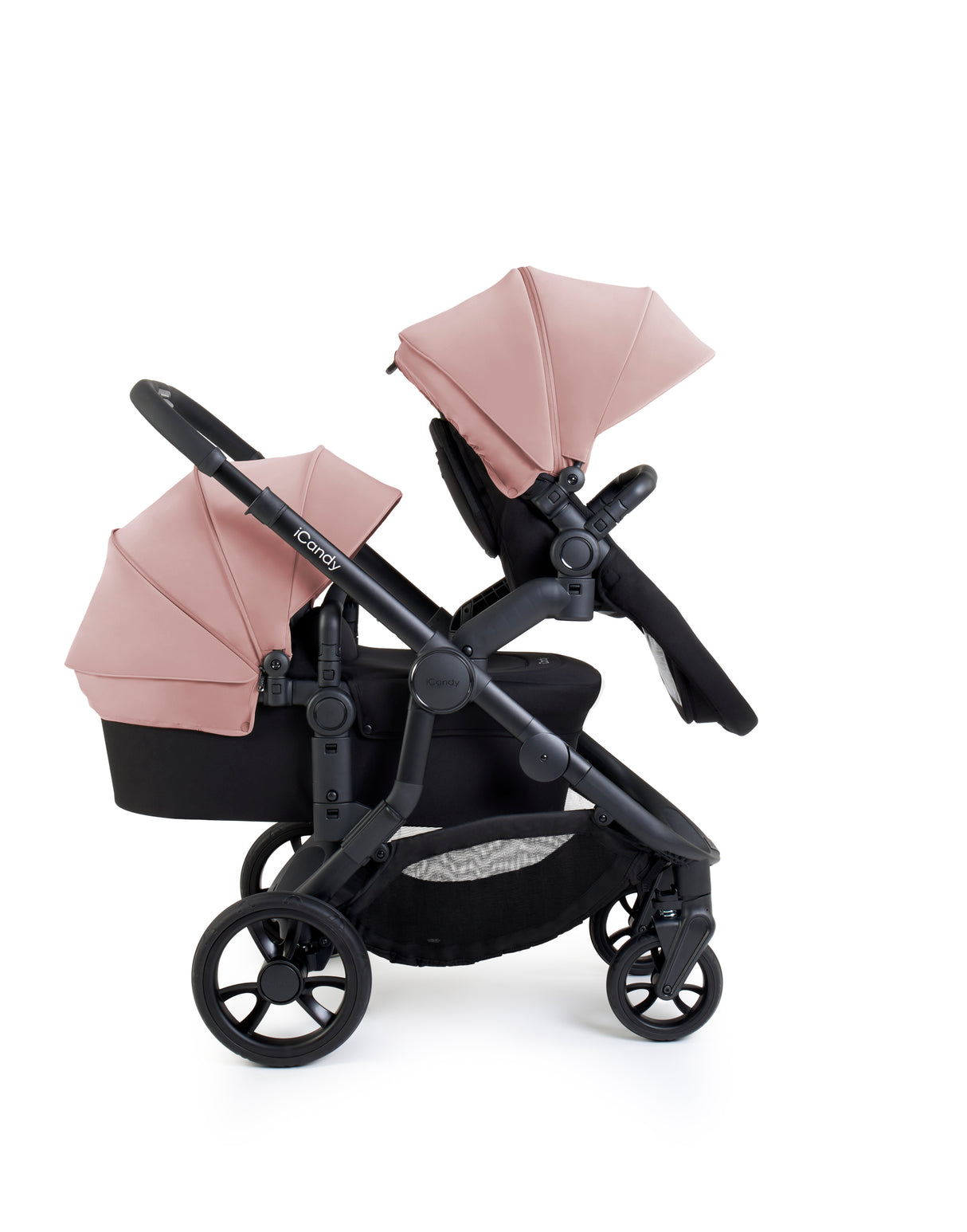 iCandy Orange 4 Single to Double Pushchair Bundle with Accessories - Rose
