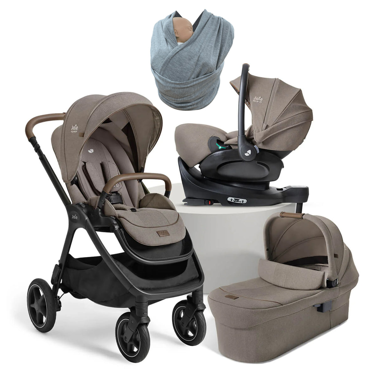 Joie Finiti Flex Travel Ready Bundle with i-Level Pro Car Seat and ISOFIX Base - Maple