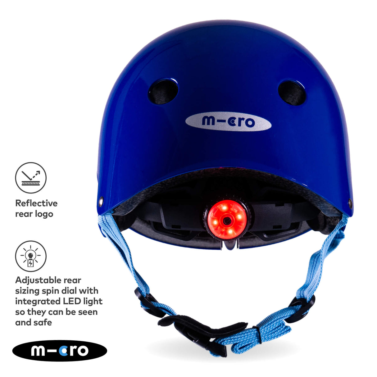 Micro Scooters Children's Glossy Helmet | Medium - Blue