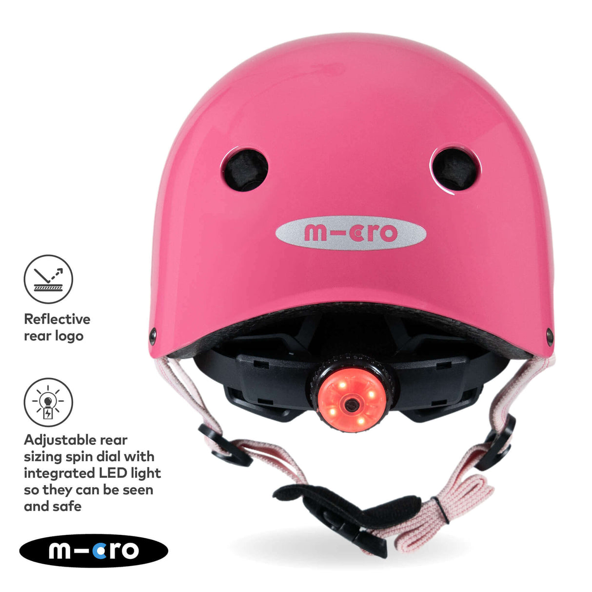 Micro Scooters Children's Glossy Helmet | Medium - Pink