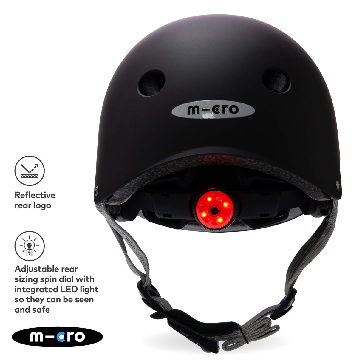 Micro Scooters Children's Matt Helmet | Medium - Black