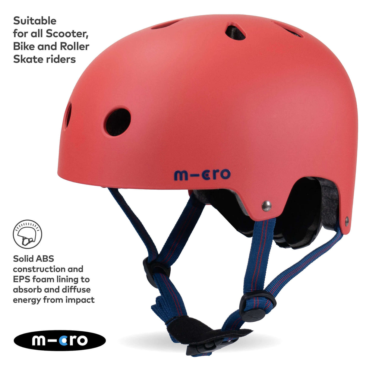Micro Scooters Children's Matt Helmet | Medium - Red