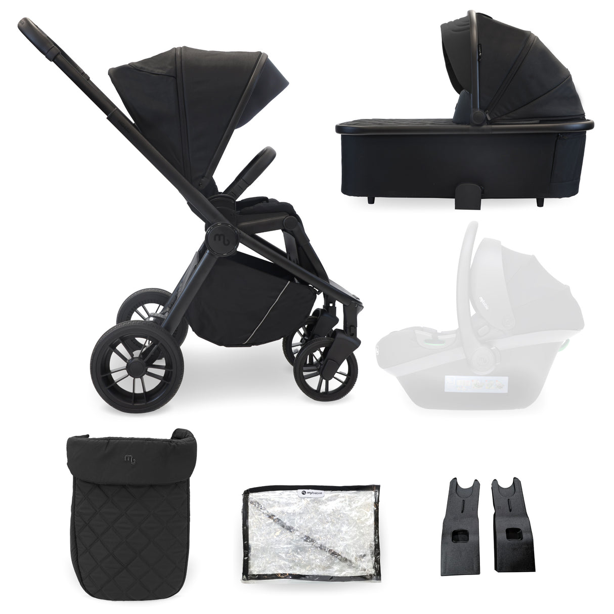 My Babiie 450 Pushchair Bundle with accessories - Black