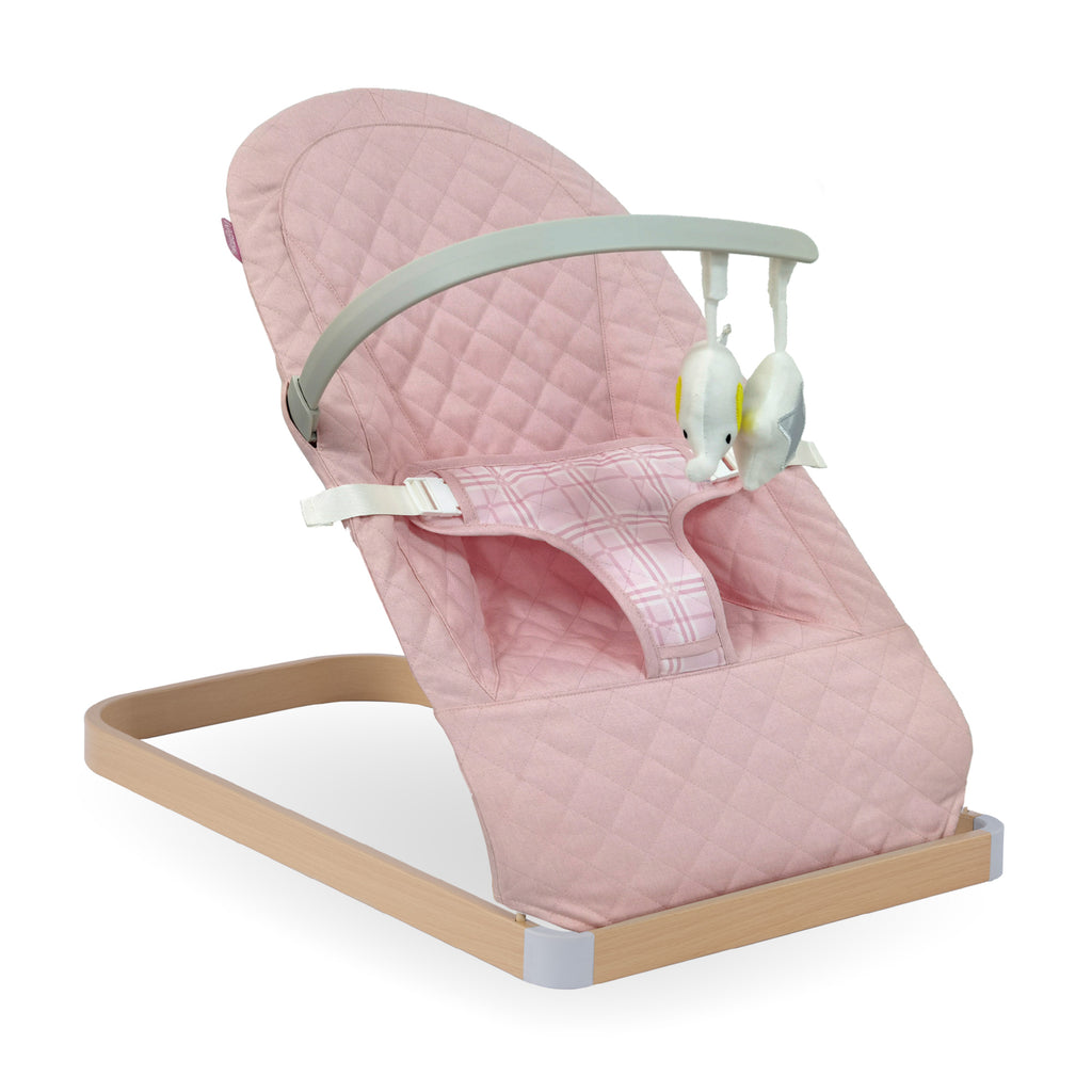 My Babiie Baby Bouncer - Pink Plaid