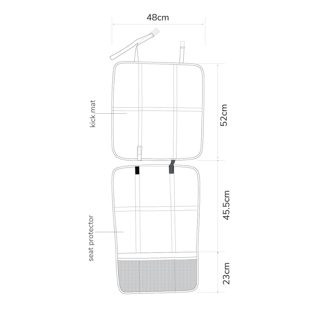 My Babiie Universal Car Seat Protector with Storage Pockets