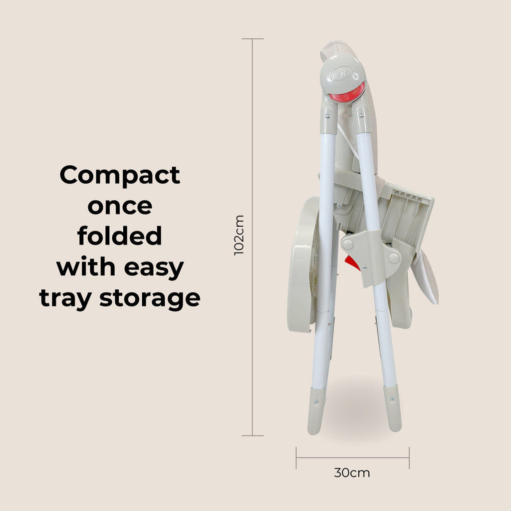 My Babiie MBHC8 Billie Faiers Premium Highchair – Oatmeal Herringbone