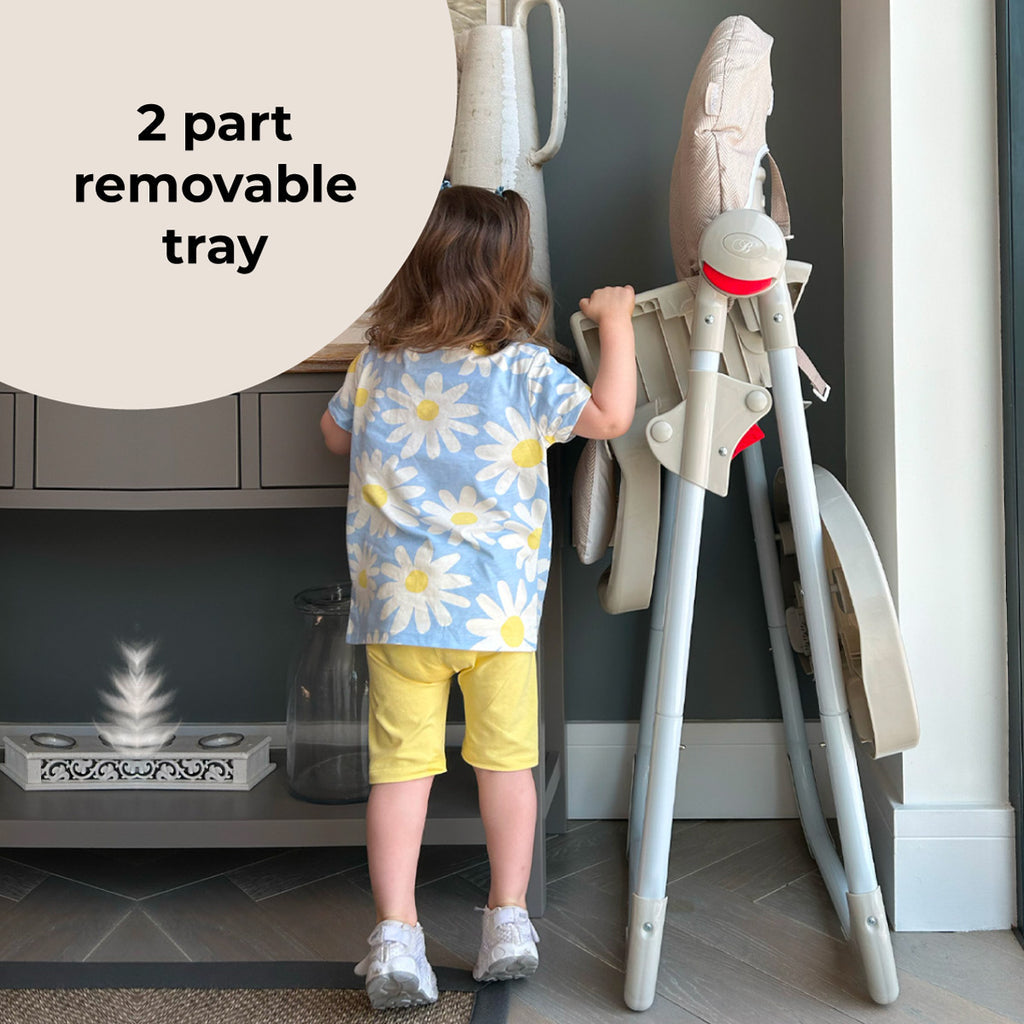 My Babiie MBHC8 Billie Faiers Premium Highchair – Oatmeal Herringbone