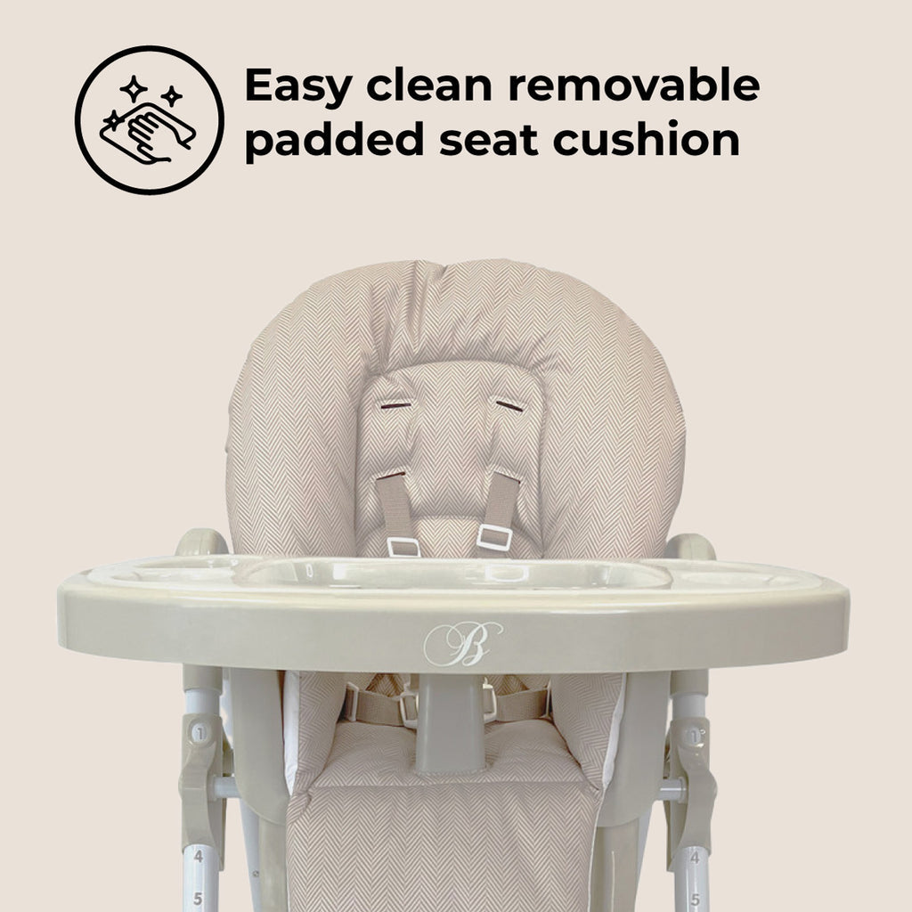 My Babiie MBHC8 Billie Faiers Premium Highchair – Oatmeal Herringbone