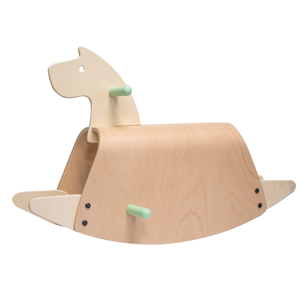 MamaToyz Pinto Wooden Rocking Horse