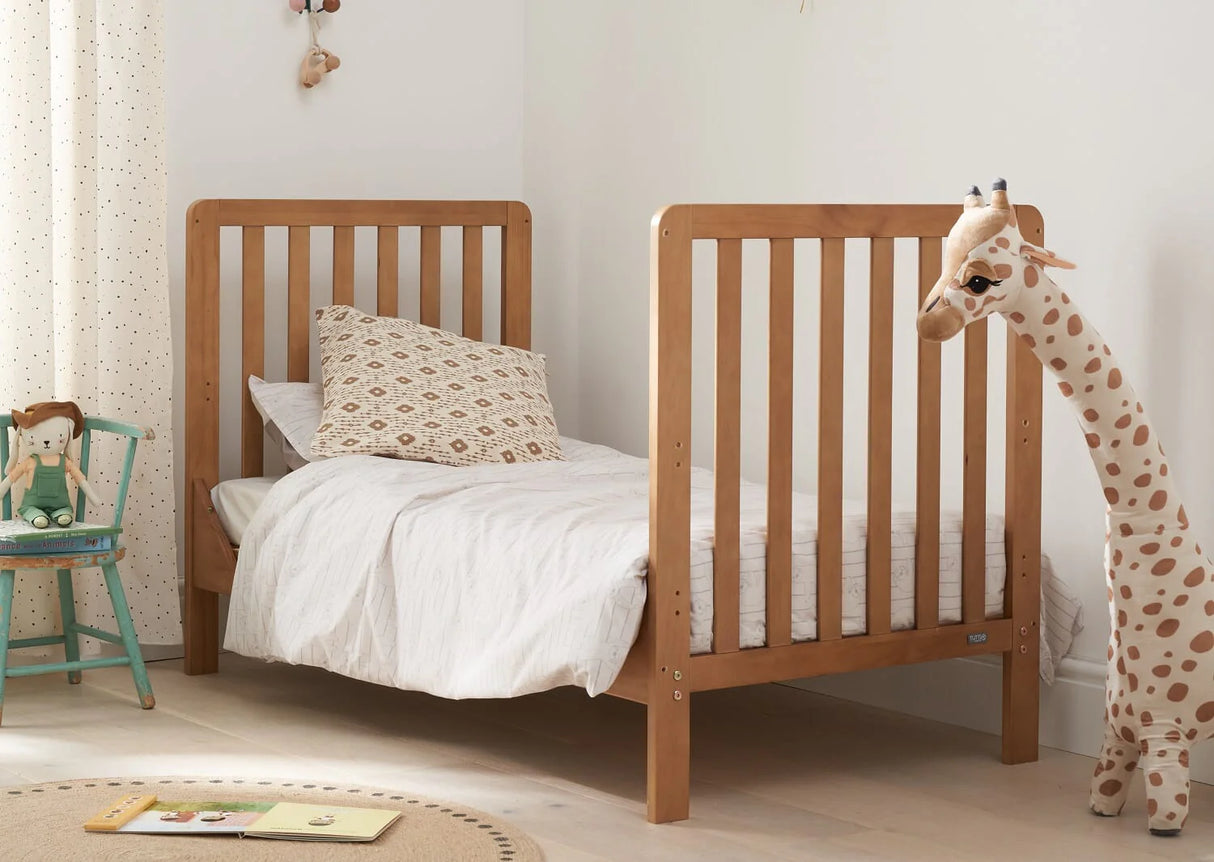 Tutti Bambini Rio 3 Piece Nursery Furniture Set with Malmo Cot Bed - Dove Grey & Honey Oak