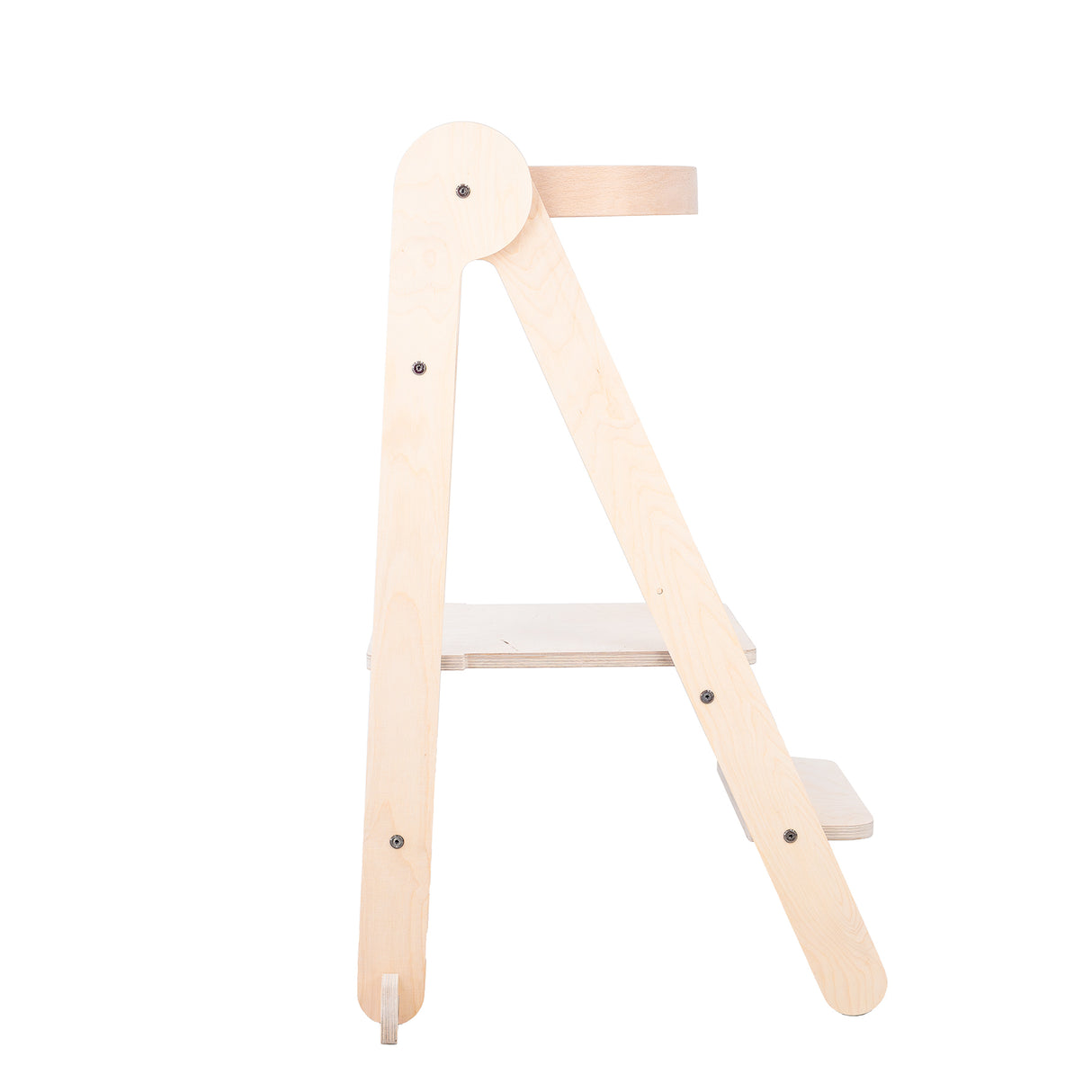 MamaToyz Folding Learning Tower - Natural Beech Wood Montessori Child Safety Platform