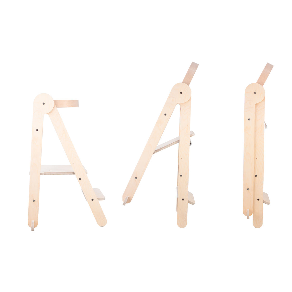 MamaToyz Folding Learning Tower - Natural Beech Wood Montessori Child Safety Platform