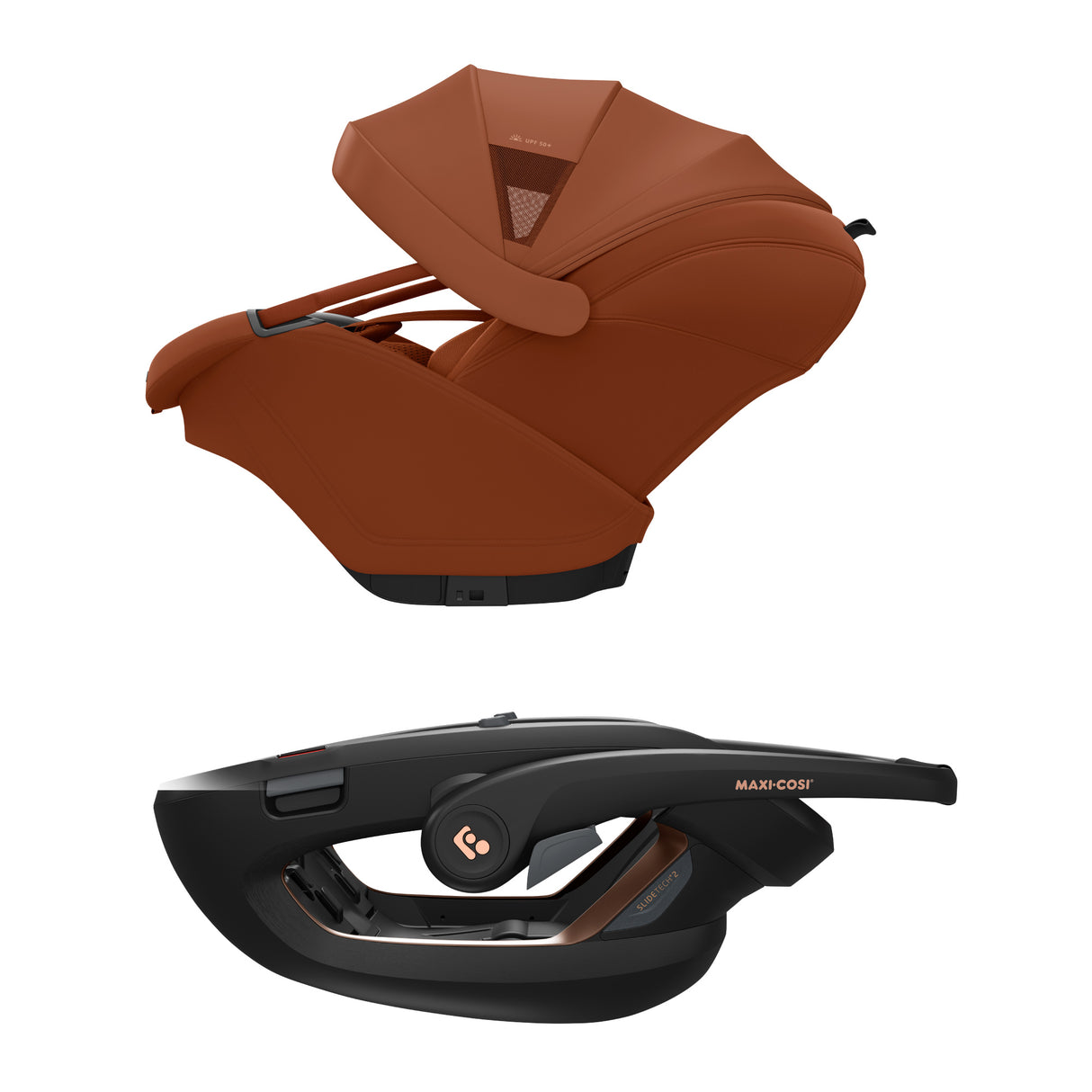 Maxi Cosi Coral Slide Pro Infant Car Seat & FamilyFix Slide Pro ISOFIX Base - Copper Terra