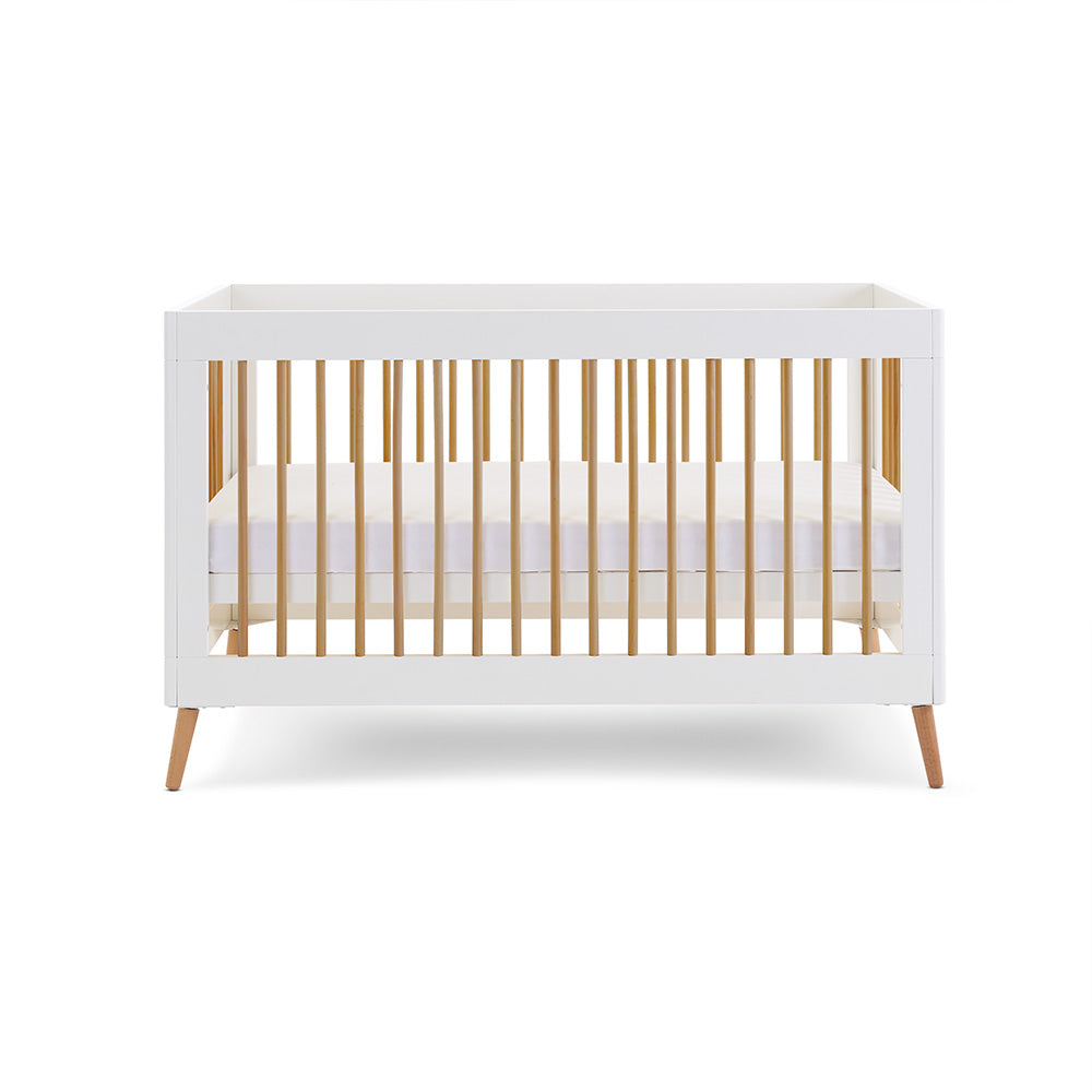 Obaby Maya Cot Bed - White with Natural