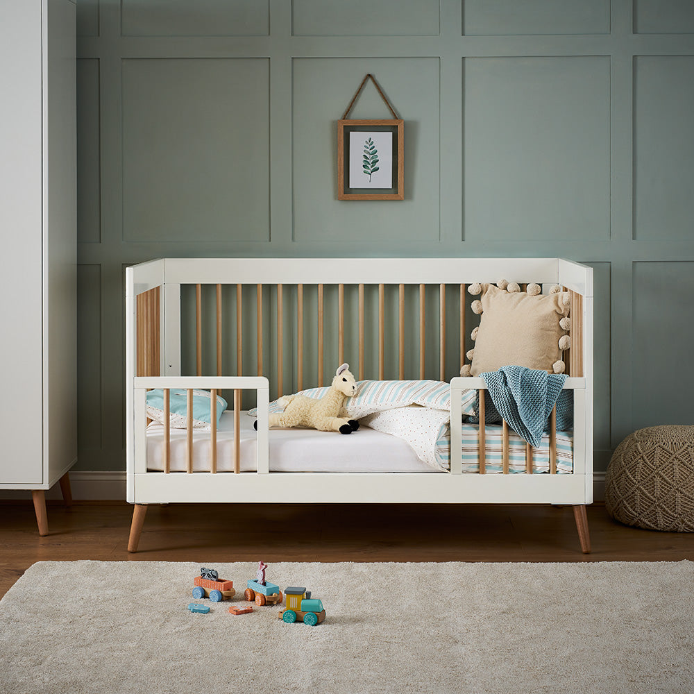 Obaby Maya Cot Bed - White with Natural