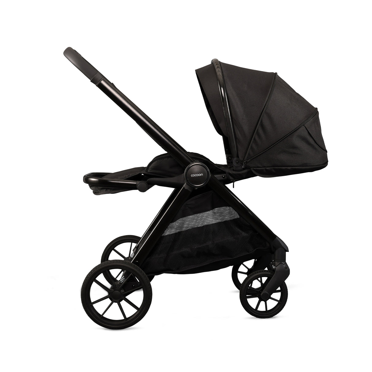 Mee-Go Cocoon Travel System with EVO Spin Car Seat and ISOFIX Base – Liquorice